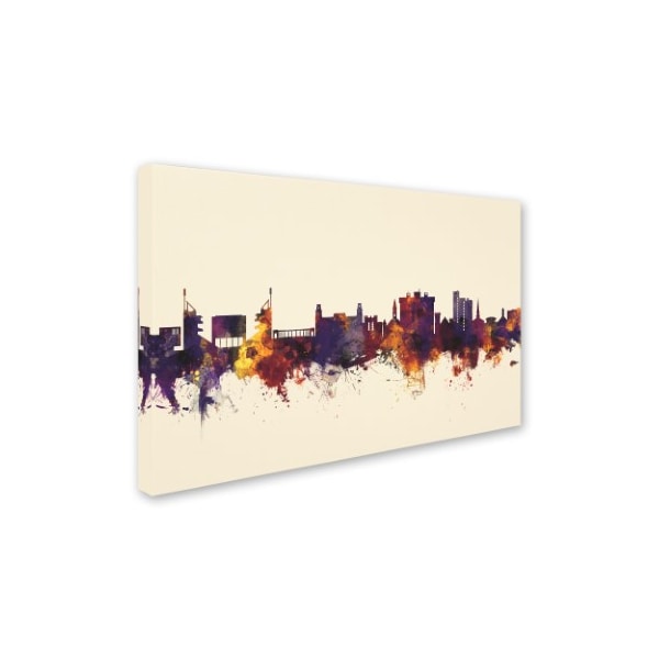 Michael Tompsett 'Fayetteville Arkansas Skyline IV' Canvas Art,16x24